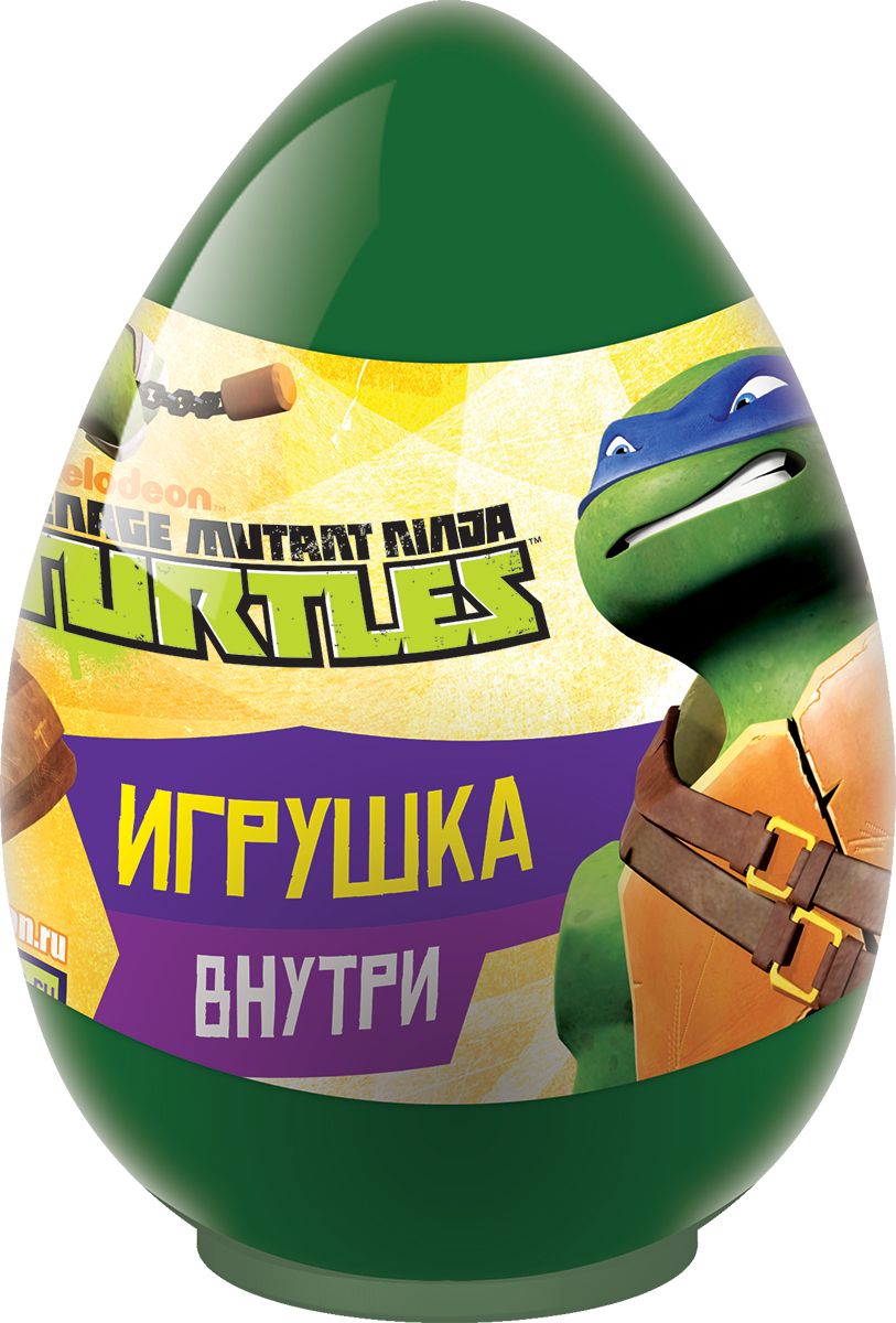 Конфитрейд Черепашки Ниндзя фруктовое драже с 3D игрушкой, 20 гУТ17868 Конфитрейд Черепашки Ниндзя фруктовое драже с 3D игрушкой, 20 гУТ17868Внутри яйца - настольная игра, коллекционная игрушка с лифлетом и 20 г сахарного драже со вкусом клубники, яблока и лимона. Игрушка изготовлена из полимерных материалов. Рекомендуется детям старше трех лет.
