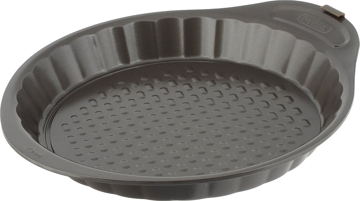 Форма для пирога Pyrex Asimetria, со съемным дном, диаметр 25 смAS25BQ0/6146 Форма для пирога Pyrex Asimetria, со съемным дном, диаметр 25 смAS25BQ0/6146Форма для пирога Pyrex Asimetria изготовлена из углеродистой стали с антипригарным покрытием на всей поверхности. Благодаря антипригарному покрытию нет необходимости использовать подсолнечное масло. Пища не пригорает и не прилипает к стенкам, легко достается из формы, сохраняя при этом аккуратный внешний вид. Покрытие обладает высокой прочностью и длительным сроком эксплуатации, а также является абсолютно безопасным, так как не содержит PFOA, свинца и кадмия. Форма быстро и равномерно нагревается. Изделие имеет высокие стенки и удобные ручки. Такая форма прослужит долго и обеспечит легкое и удобное приготовление ваших любимых блюд. Можно использовать в духовке при температуре до 230°С и мыть в посудомоечной машине. Внутренний диаметр формы: 25 см. Размер формы (с учетом ручек): 30,5 х 27 см. Высота стенки: 3,5 см.