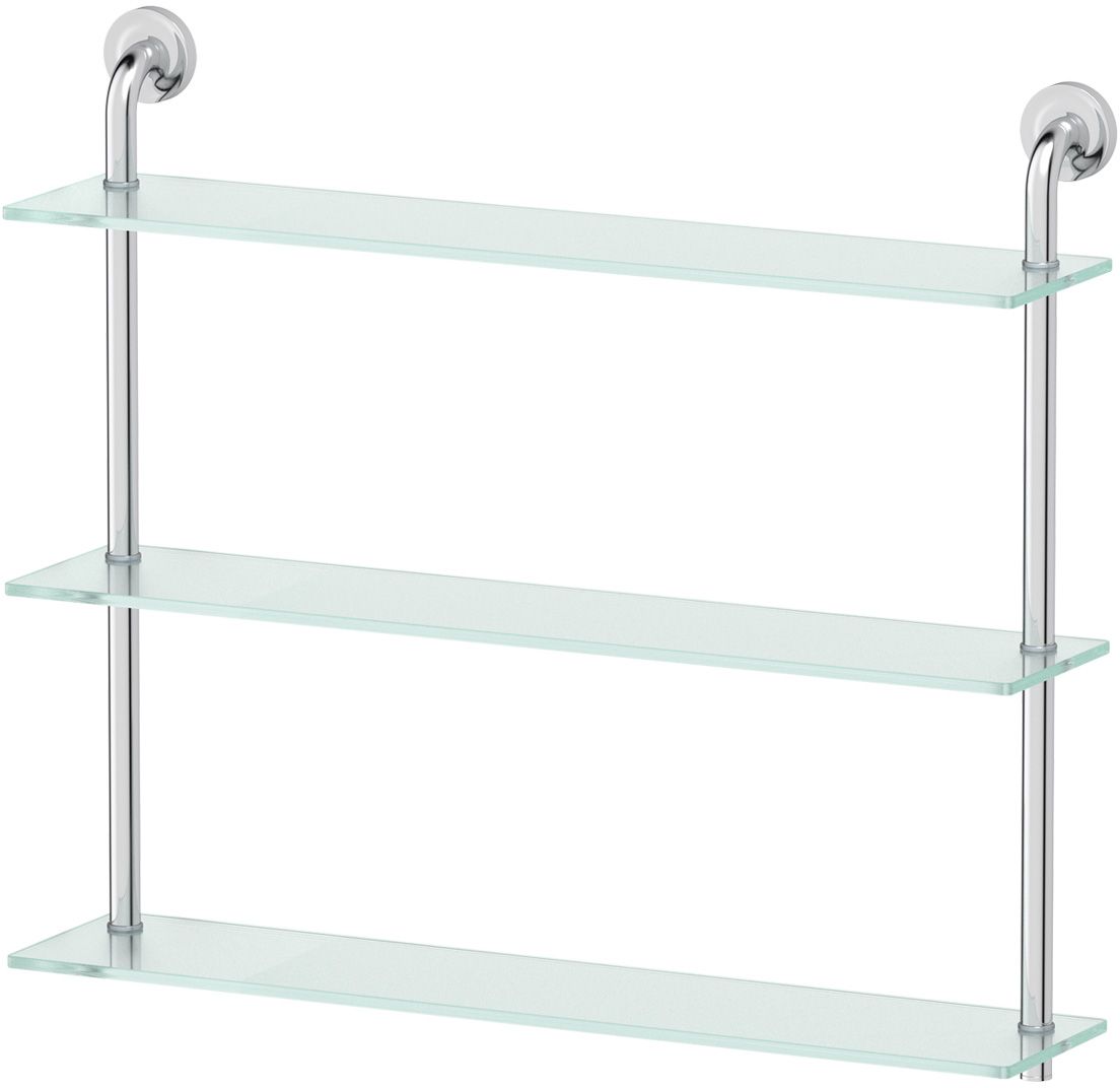 Полка для ванной Ellux Elegance, 3-х ярусная, 70 см, цвет: матовое стекло, хром. ELE 044ELE 044 Полка для ванной Ellux Elegance, 3-х ярусная, 70 см, цвет: матовое стекло, хром. ELE 044ELE 044Аксессуары торговой марки Ellux производятся на заводе ELLUX Gluck s.r.o., имеющем 20-летний опыт работы. Предприятие расположено в Злинском крае, исторически знаменитом своим промышленным потенциалом. Компоненты из всемирно известного богемского хрусталя выгодно дополняют серии аксессуаров. Широкий ассортимент, разнообразие форм, высочайшее качество исполнения и техническое?совершенство продукции отвечают самым высоким требованиям. Продукция завода Ellux представлена на российском рынке уже более 10 лет и за это время успела завоевать заслуженную популярность у покупателей, отдающих предпочтение дорогой и качественной продукции. 100% made in Czech Republic Весь цикл производства изделий осуществляется на территории Чешской республики. В производстве полок используется высококачественное матированное стекло марки Satinovo Mate Clear. Saint-Gobain Glass признанный мировой лидер в производстве высококачественного стекла, поэтому для производства стеклянных полок применяется...