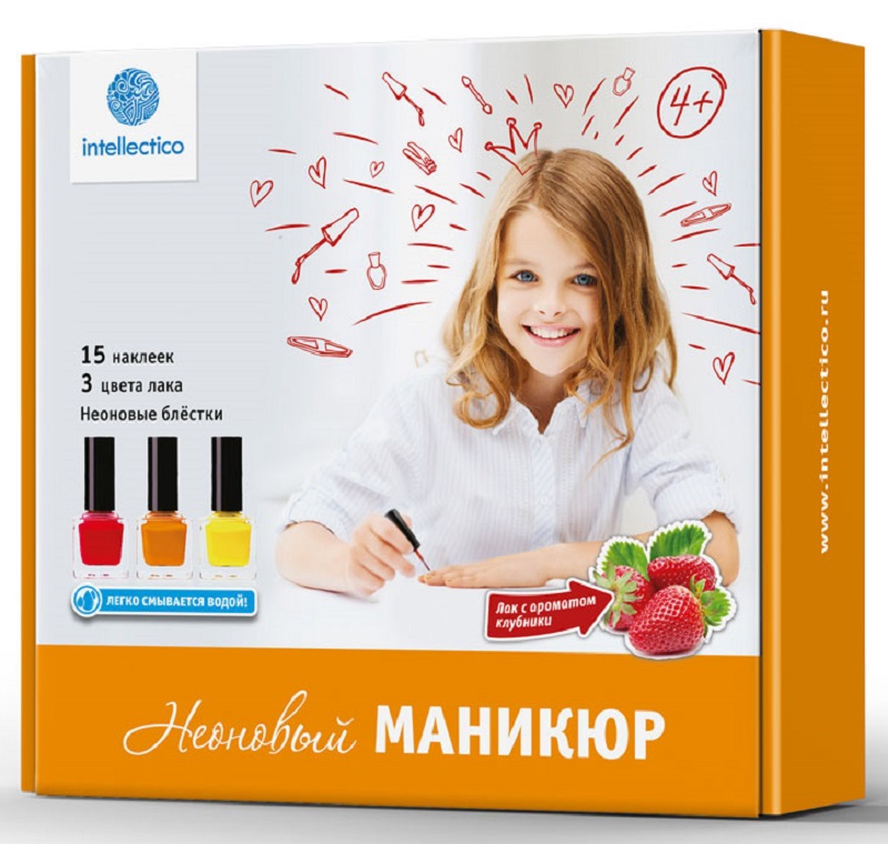 Intellectico Неоновый маникюр783 Intellectico Неоновый маникюр783Малый набор Неоновый маникюр приведет в восторг любую девочку, следующую современным модным тенденциям. Набор Неоновый маникюр предназначен для ультрамодных и современных девушек, которые не боятся выделяться и быть яркими. Неоновый маникюр подчеркнет индивидуальность и создаст неповторимый стиль. Кроме того, маникюр, сделанный с помощью лаков из набора, является безопасным. Лаки имеют уникальную формулу, благодаря которой легко смываются водой.