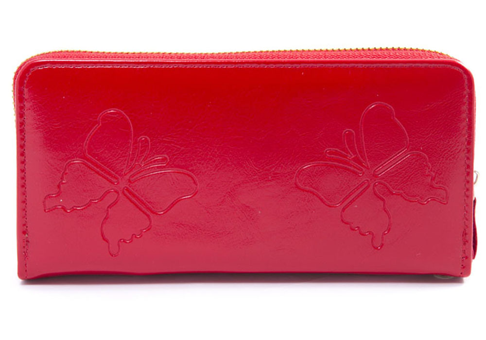 Кошелек женский Mitya Veselkov, цвет: красный. K4-BUTTERFLY-REDK4-BUTTERFLY-RED Кошелек женский Mitya Veselkov, цвет: красный. K4-BUTTERFLY-REDK4-BUTTERFLY-REDКошелек женский Mitya Veselkov изготовлен из искусственной кожи с тиснением в виде бабочек. Модель закрывается на молнию. Внутри содержатся 3 отделения для купюр, карманы для карточек и карман на молнии для мелочи.