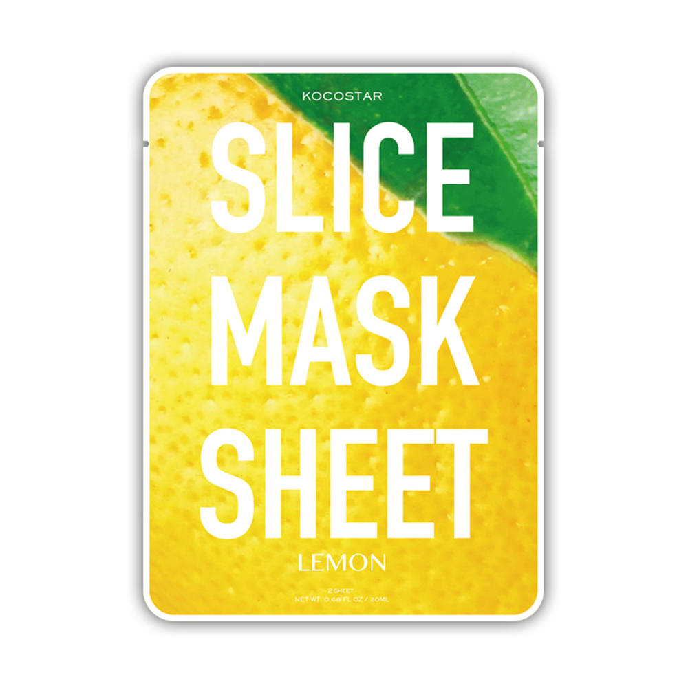 Kocostar Маска-слайс для лица Лимон, 20 мл / Slice Mask Sheet (Lemon)20-0011 Kocostar Маска-слайс для лица Лимон, 20 мл / Slice Mask Sheet (Lemon)20-0011Тусклый безжизненный цвет лица? Пора детокса и увлажнения! Оригинальная и очень эффективная маска в виде ломтиков сочного лимона специально разработана для улучшения тона кожи и здорового сияния. Экстракт лимона, обладающий антиоксидантным воздействием, за счет высого содержания витамина С отбеливает кожу, а аромат лимона заряжает энергией и свежестью! Маска-слайс содержит гиалуроновую кислоту и коллаген, которые обеспечивают глубокое увлажнение и активацию защитных свойств кожи. Слайсы подходят для всех типов кожи, кроме чувствительной.