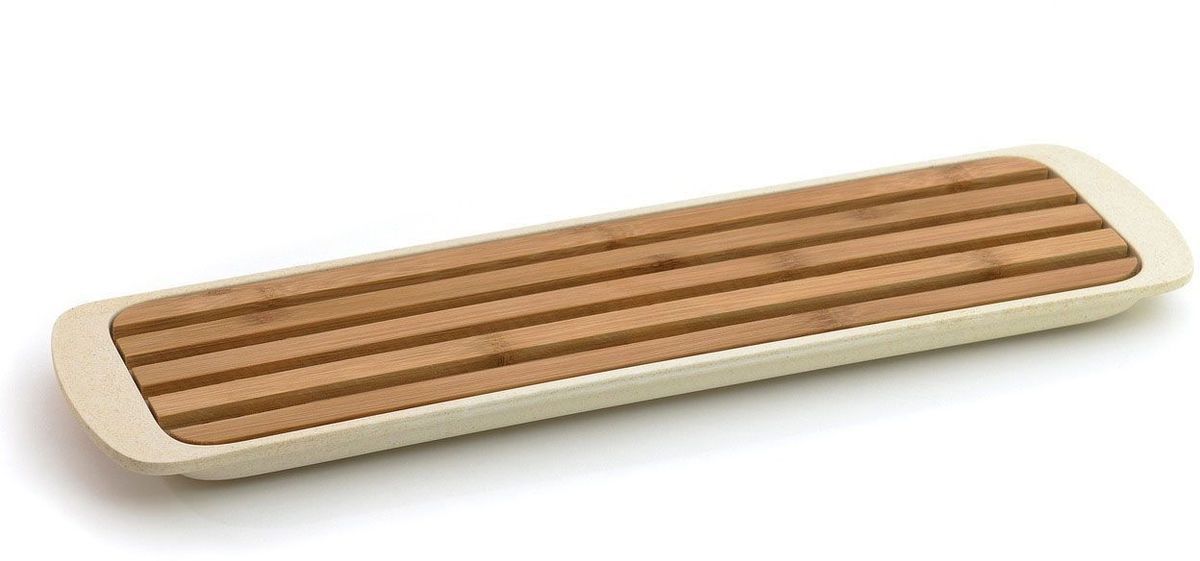 Доска разделочная BergHOFF CooknCo, для нарезки хлеба, 38 х 11 см2800046 Доска разделочная BergHOFF CooknCo, для нарезки хлеба, 38 х 11 см2800046Разделочная доска BergHOFF CooknCo идеально подойдет для нарезки хлеба и хлебобулочных изделий. Изделие выполнено из бамбуковых волокон и оснащено специальным поддоном из полипропилена для сбора крошек. Не рекомендуется мыть в посудомоечной машине и использовать в микроволновой печи. Размер доски: 33,5 х 9 х 1,4 см. Размер поддона: 38 х 10,7 х 2 см.