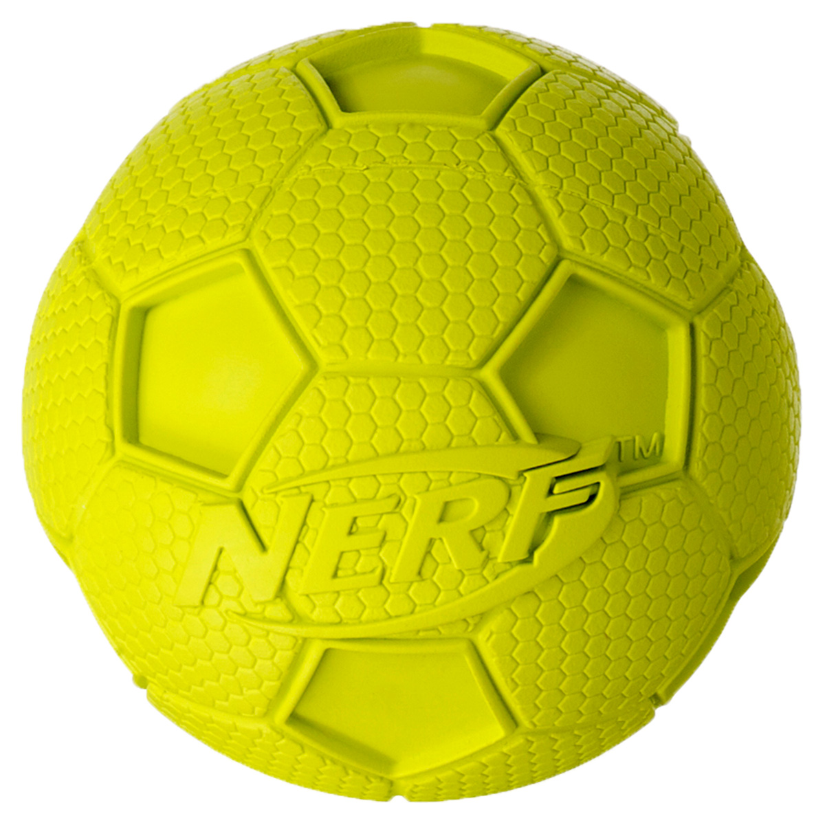 Игрушка для собак Nerf Мяч футбольный, пищащий, 10 см22200 Игрушка для собак Nerf Мяч футбольный, пищащий, 10 см22200Мяч из сверхпрочной резины! Оптимален для игры с собакой дома и на свежем воздухе! Подходит собакам с самой мощной челюстью! Высококачественные прочные материалы, из которых изготовлена игрушка, обеспечивают долговечность использования! Звук мяча дополнительно увлекает собаку игрой! Яркие привлекательные цвета! Игрушки Nerf Dog представлены в различных сериях в зависимости от рисунка, фактуры и материала, из которого они изготовлены (резина, ТПР, нейлон, пластик, каучук). Размер: 10 см, L.