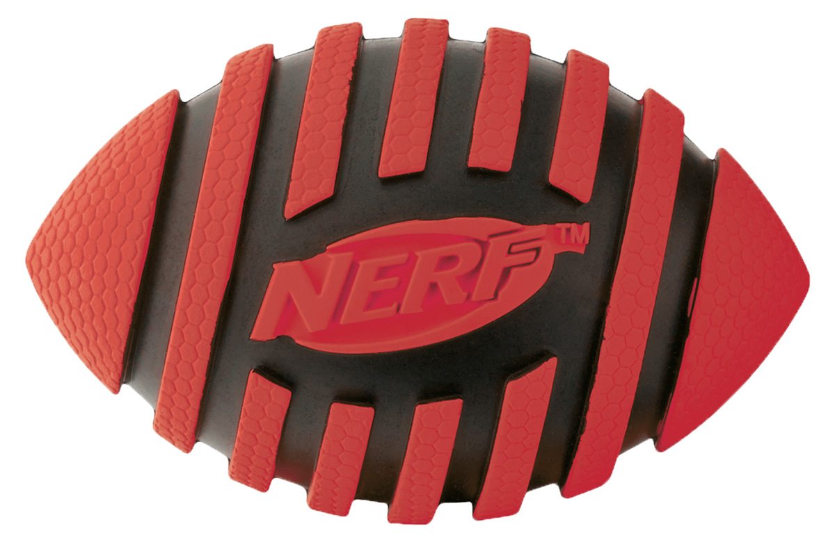 Игрушка для собак Nerf Мяч для регби, пищащий, 12,5 см22224 Игрушка для собак Nerf Мяч для регби, пищащий, 12,5 см22224Мяч-регби с рельефным рисунком! Высококачественные прочные материалы, из которых изготовлена игрушка, обеспечивают долговечность использования! Звук мяча дополнительно увлекает собаку игрой! Яркие привлекательные цвета! Игрушки Nerf Dog представлены в различных сериях в зависимости от рисунка, фактуры и материала, из которого они изготовлены (резина, ТПР, нейлон, пластик, каучук). Размер: 12,5 см, M.