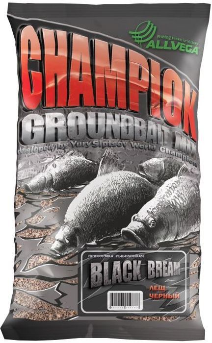Прикормка ALLVEGA Champion Black Bream, черный лещ, 1 кг0059188 Прикормка ALLVEGA Champion Black Bream, черный лещ, 1 кг0059188CHAMPION - новая серия авторских прикормок от чемпиона мира в личном зачете Юрия Сипцова. Прикормка темного цвета, с приятным сладким ароматом. Благодаря идеально проработанному составу, позволит показать максимальный результат даже в условиях высокой конкуренции.