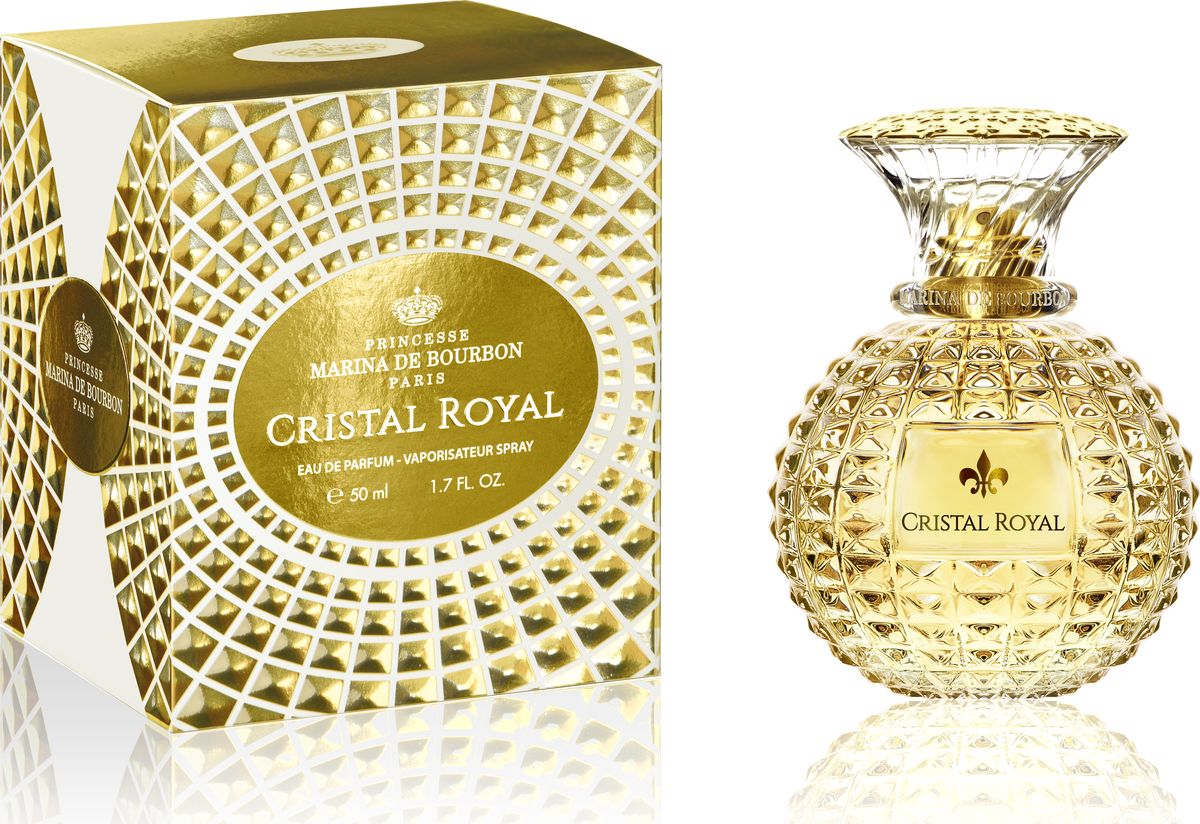 Princesse Marina De Bourbon Paris Cristal Royal Парфюмерная вода 50 мл1502MB Princesse Marina De Bourbon Paris Cristal Royal Парфюмерная вода 50 мл1502MBФЛАКОН: Абсолютная чувственность, кристальная прозрачность и светящаяся яркость: Parfum Princesse Marina De Bourbon представляет новую линейку ароматов Cristal Royal, драгоценный камень редкой красоты. Вдохновленный работой французских мастеров Версаля и мастеров по отделке хрусталя, новый аромат от Princesse Marina De Bourbon - вуаль чувственности и красоты. Поверхность флакона усыпана рельефными бриллиантовыми пиками, которые усиливают игру света. Принцесса, входя в Версальский дворец, обратила внимание на сферу центральной люстры, которая вобрала в себя все солнце и золото Зеркального зала. Принцессе захотелось подарить всем женщинам частицу французской роскоши. Cristal Royal - сочетание соблазна и чувственности, чистый как солнечный свет c ярким характером. Девушка как бриллиант излучает все грани своей красоты, чувственности и благородствa. Аромат пробуждает принцеcсу в женщинe и открывает для нее мир гламурa и очарования. АРОМАТ: Яркий аромат для женщин, которые хотят ощутить при