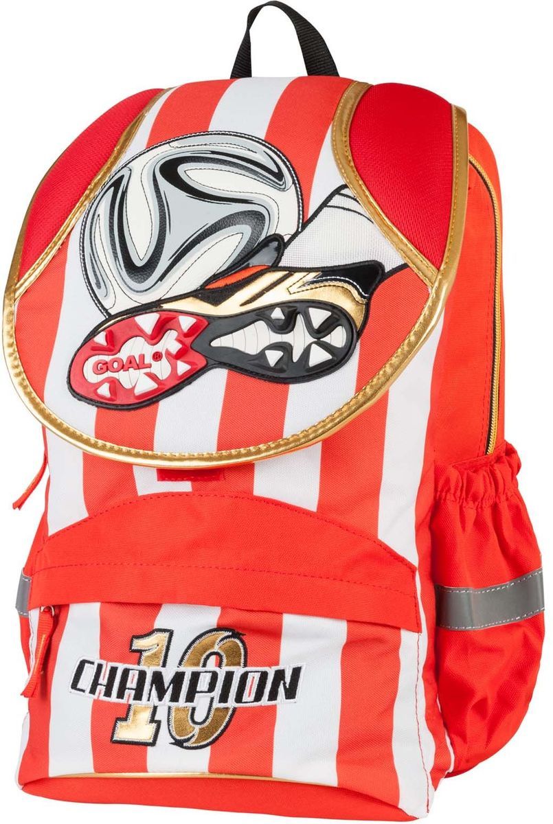 Target Collection Ранец школьный GOAL RED17874 Target Collection Ранец школьный GOAL RED17874Рюкзак молодежный бренда «Target Collection» имеет яркий рисунок и изготовлен из современных, прочных материалов. Техническими особенностями рюкзака (портфелей) «Target Collection» является система «Flexiball» (поясничная поддержка), которая оптимально адаптирована для ребенка. Система «Flexiball» является новшеством в промышленности, она правильно распределяет вес мешка, автоматически подстраивается под ребенка и поэтому обеспечивает идеальное положение для поясничной поддержки. Во время прогулки, система «Flexiball» движется вместе с ребенком, за счет гибкого материала уменьшает нагрузку при ходьбе. Портфель имеет форму куба, пригодную для учащихся начальных классов. Плечевые лямки можно отрегулировать для каждого ребенка индивидуально, поэтому получается что он «растет» вместе с ребенком. Лямки содержат вентиляционные отверстия и тем самым имеют возможность дышать. Они дополнительно оснащены ЭКО-пеной, которая делает ношение портфеля более комфортным для ребёнка. Рюкзак содержит...