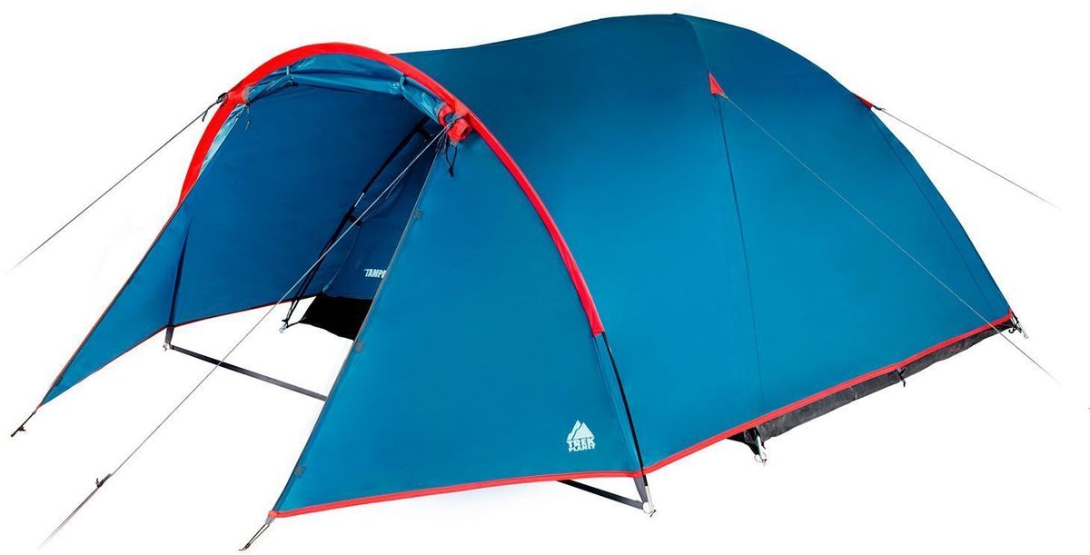 Палатка трехместная Trek Planet Tampa 3, цвет: синий, красный70113 Палатка трехместная Trek Planet Tampa 3, цвет: синий, красный70113Трехместная палатка Trek Planet Tampa 3 имеет вместительный тамбур и хорошую вентиляцию. Очень удобная палатка для отдыха или пикника выходного дня для небольшой семьи или компании. Прочная и надежная, легко и просто устанавливается, отлично защитит от дождя и ветра. Особенности модели: Палатка легко и быстро устанавливается, Тент палатки из полиэстера, с пропиткой PU водостойкостью 2000 мм, надежно защитит от дождя и ветра, Все швы проклеены, Внутренняя палатка, выполненная из дышащего полиэстера, обеспечивает вентиляцию помещения и позволяет конденсату испаряться, не проникая внутрь палатки, Каркас выполнен из прочного стеклопластика, Дно изготовлено из прочного армированного полиэтилена, Просторный тамбур, Удобная D-образная дверь на входе во внутреннюю палатку, Москитная сетка на входе в спальное отделение в полный размер двери, Вентиляционное окно, Внутренние карманы для мелочей, Возможность подвески фонаря в...