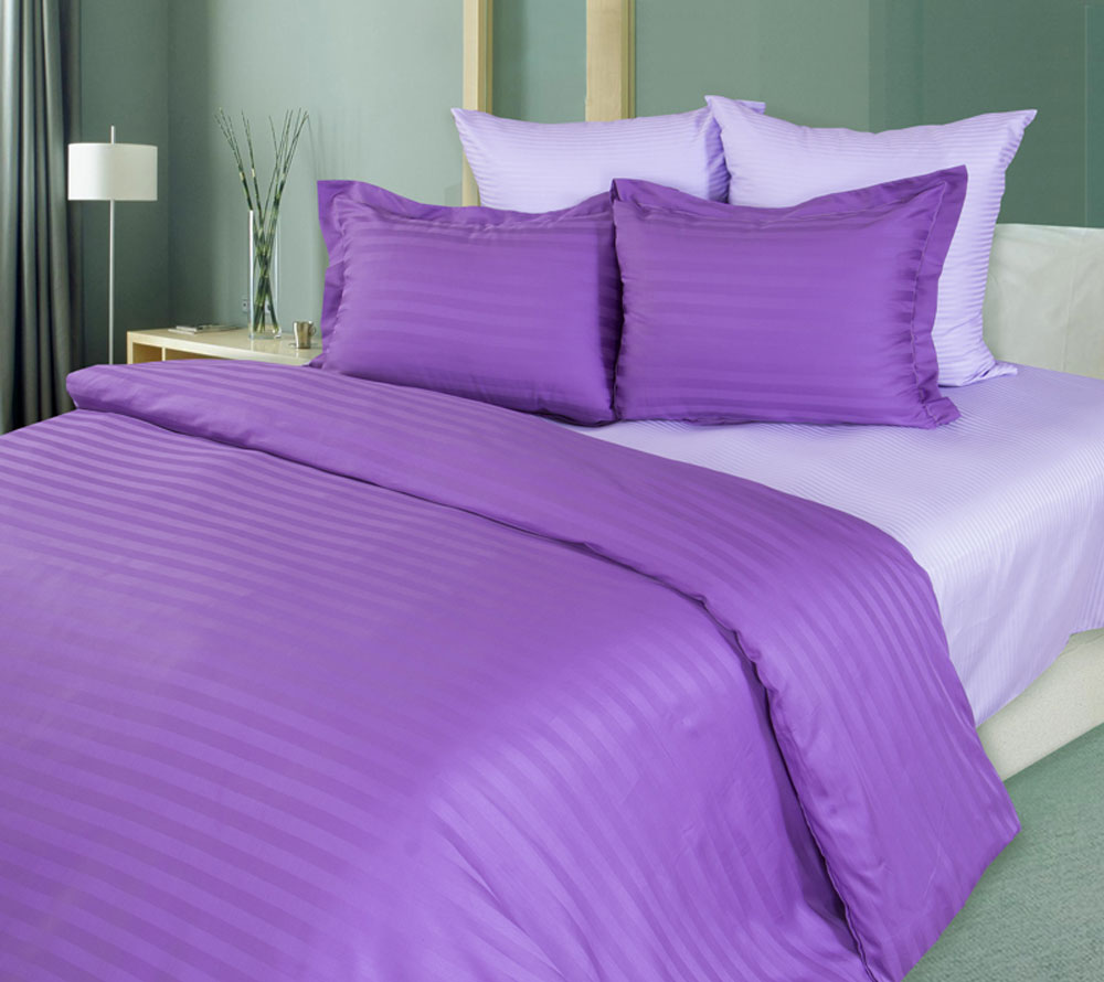 Комплект белья Folke Stripes, 2-спальный с евро простыней, наволочки 50x70, цвет: сиреньBEDSETL2 Комплект белья Folke Stripes, 2-спальный с евро простыней, наволочки 50x70, цвет: сиреньBEDSETL2Комплект постельного белья Stripes изготовлен из натурального, 100% хлопка страйп-сатина сложного плетения, создающего эффект чередования матовых и глянцевых полос. У постельного белья гладкая и приятная на ощупь фактура с шелковым блеском. Белье Stripes - это вечная классика и изысканный вкус.