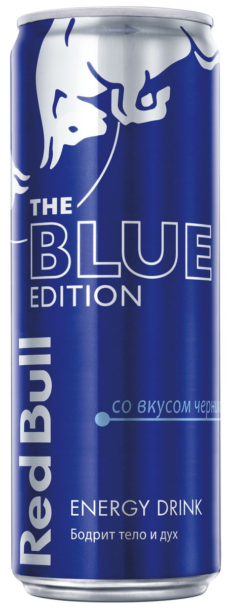 Red Bull Blue Edition энергетический напиток 0,355 млRB211452 Red Bull Blue Edition энергетический напиток 0,355 млRB211452Безалкогольный тонизирующий (энергетический) газированный напиток, специально разработанный для лиц, подвергающихся значительным психо-эмоциональным и физическим нагрузкам. Он незаменим в самых разных ситуациях: при занятии спортом, напряженной работе, за рулем и на вечеринках. Повышает работоспособность, повышает концентрацию внимания и скорость реакции, поднимает настроение, ускоряет обмен веществ. Секрет эффективности Red Bull состоит именно в сочетании всех компонентов, входящих в ее состав.