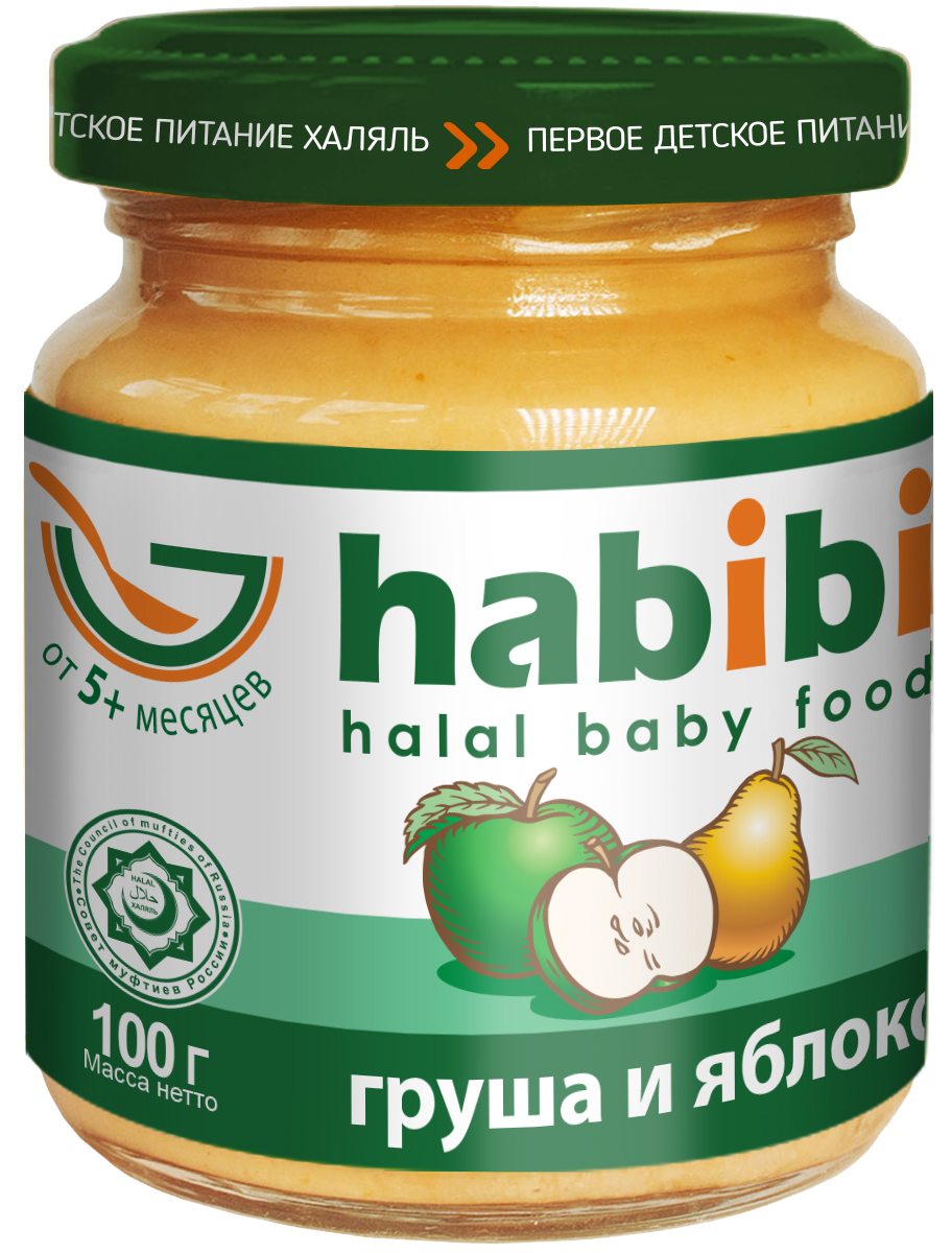 Нabibi пюре груша и яблоко без сахара, 100 г4610015300055 Нabibi пюре груша и яблоко без сахара, 100 г4610015300055Пюре детское ГРУША и ЯБЛОКО рекомендуется для детей старше 5 месяцев. Продукт детского питания для детей раннего возраста, продукт прикорма, пюре фруктовое гомогенизированное, стерилизованное.