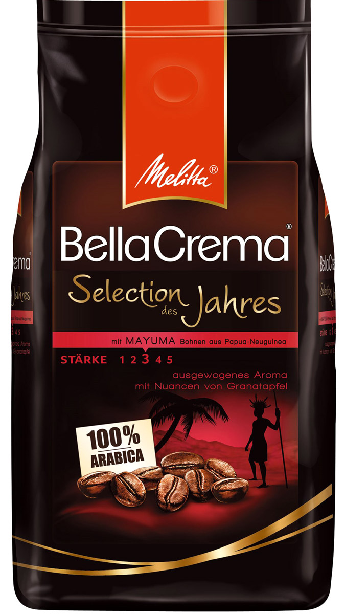Melitta Bella Crema Selection des Jahres кофе в зернах, 1 кг01809 Melitta Bella Crema Selection des Jahres кофе в зернах, 1 кг01809Кофе натуральный, жареный, в зернах Melitta Bella Crema Selection des Jahres. Чистый сорт Арабика. Бодрящий кофе с нотками ягод. Как и в законах виноделия, вкус кофе зависит от места произрастания кофейных деревьев. Особенный вкусовой букет составляет бленд из зерен, выращенных на высокогорных плантациях. Зерна долго созревают и обретают неповторимый насыщенный, фруктовый вкус, который вы сможете ощутить в лимитированном выпуске Bella Crema Selection des Jahres. Уважаемые клиенты! Обращаем ваше внимание на то, что упаковка может иметь несколько видов дизайна. Поставка осуществляется в зависимости от наличия на складе.