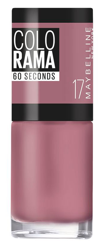 Maybelline New York Лак для ногтей Colorama, оттенок 17, Пепельная роза, 7 млB2805704 Maybelline New York Лак для ногтей Colorama, оттенок 17, Пепельная роза, 7 млB2805704Самая широкая палитра оттенков новых лаков Колорама. Яркие модные цвета с подиума. Новая формула лака Колорама обеспечивает стойкое покрытие и создает еще более дерзкий, насыщенный цвет, который не тускнеет. Усовершенствованная кисточка для более удобного и ровного нанесения, современная упаковка. Лак для ногтей Колорама не содержит формальдегида, дибутилфталата и толуола.