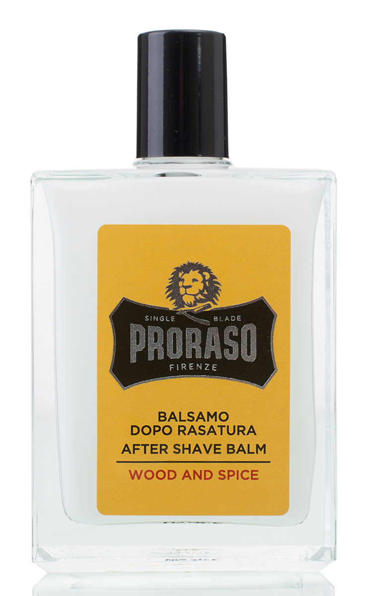 Proraso Бальзам после бритья Wood and Spice 100 мл400780 Proraso Бальзам после бритья Wood and Spice 100 мл400780Благодаря бальзаму после бритья ваша кожа чувствует себя после бритья прекрасно. Жидкая формула без спирта смягчает действие лезвия и обеспечивает моментальный комфорт, а аромат дерева и специй заряжает энергией.