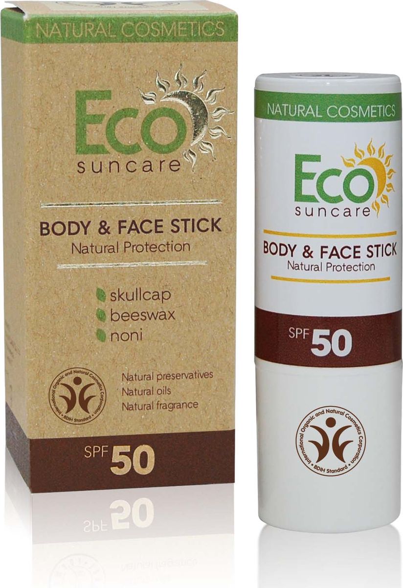 Eco Suncare Натуральный солнцезащитный карандаш для чувствительных участков кожи лица и тела -Natural Sun Protection Body & Face Stick SPF 50 -17г5903240869060 Eco Suncare Натуральный солнцезащитный карандаш для чувствительных участков кожи лица и тела -Natural Sun Protection Body & Face Stick SPF 50 -17г5903240869060Подходит для чувствительных или наиболее подверженных солнечному воздействию участков кожи лица и тела (нос, лоб, уши, родинки). Рекомендован для тех, кто занимается активными видами спорта на солнце. Содержит уникальный растительный комплекс, который надежно защитит кожу от UVA и UVB лучей. Препятствует появлению пигментных пятен. Содержит витамины и антиоксиданты, которые препятствуют появлению ранних морщин. Продлевает молодость и здоровье кожи. Водостойкая формула средства защищает даже во время купания!