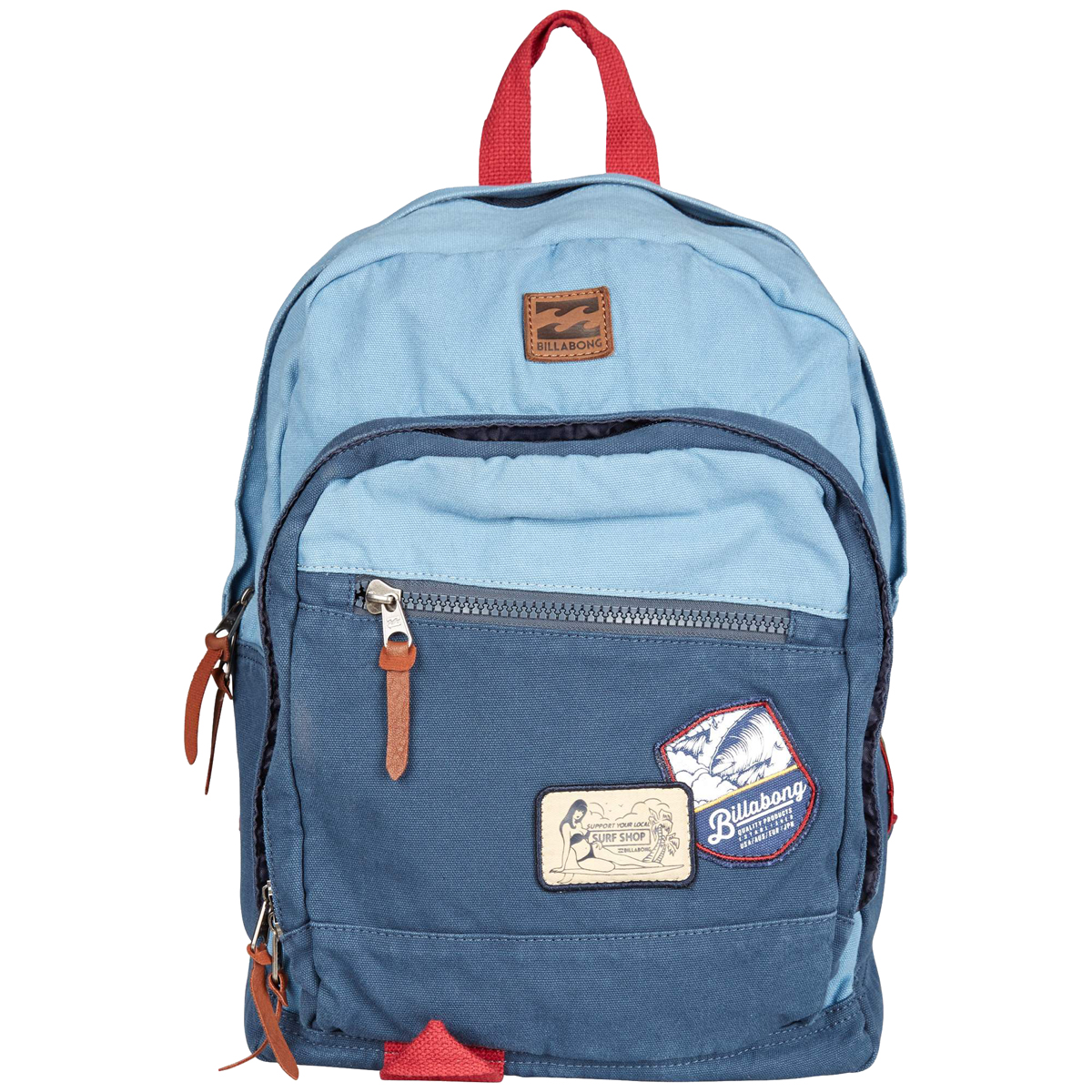 Рюкзак городской Billabong York Canvas, цвет: синий, голубой. 36078693686533607869368653 Рюкзак городской Billabong York Canvas, цвет: синий, голубой. 36078693686533607869368653Сохраняйте классический статус с этим рюкзаком Billabong York Canvas. Асимметричный внешний карман для мелочей, защищенное отделение для ноутбука, карман для планшета, регулируемые лямки и кожаные детали. А еще, конечно, вместительное основное отделение объемом в 20 литров, которого Вам с избытком хватит для жизни в городе.
