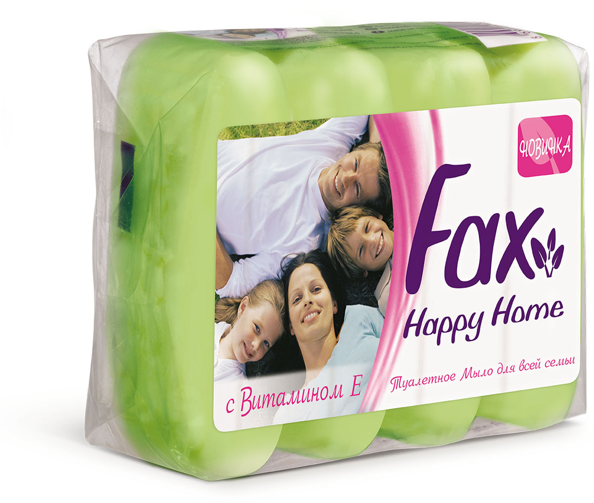 Fax Happyhome Мыло зеленое э/пак 4*70г800198523 Fax Happyhome Мыло зеленое э/пак 4*70г800198523Это линия экономичных средств для гигиены рук и тела. Многообразие ароматов и свойств туалетного мыла Fax позволяют всей семье наслаждаться ощущениями чистоты и свежести. Все продукты серии туалетного мыла Fax Family содержат в составе витамин E, ухаживающий за кожей, а также экстракты ягод и цветов, придающих продукту приятные ароматы. Душистый аромат спелой клубники - настоящая ароматерапия для вашей кожи. Это мыло обязательно заставит вспомнить лето.