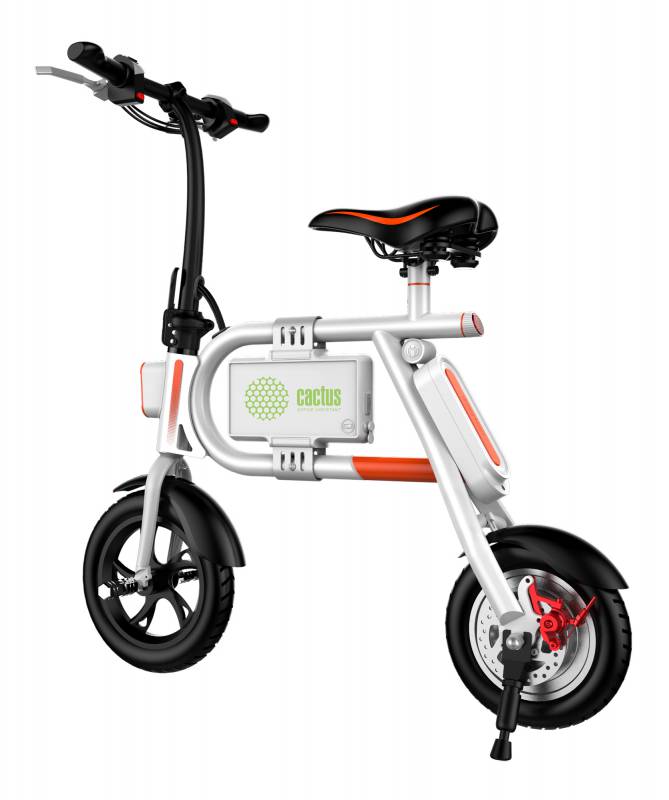 Электробайк Cactus CS-EBIKE-P1_WT 4400mAh, цвет: белыйCS-EBIKE-P1_WT Электробайк Cactus CS-EBIKE-P1_WT 4400mAh, цвет: белыйCS-EBIKE-P1_WTЭлектробайк от Cactus - это складное инновационное средство передвижения с мощным мотором и стильным внешним видом. Компактный и удобный вид персонального электротранспорта.