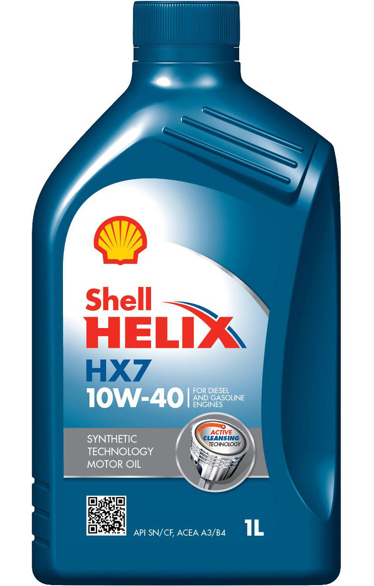 Моторное масло Shell Helix HX7 10w40, полусинтетика, 1 л550040312 Моторное масло Shell Helix HX7 10w40, полусинтетика, 1 л550040312Масло для двигателя автомобиля, разработанное с использованием современной синтетической технологии и особых моющих присадок. Helix HX7 10W-40 эффективно предотвращает образование отложений и загрязнений на поверхностных деталях мотора легкового автомобиля. Среди преимуществ этой модели моторного масла «Шелл»: высокая антиокислительная стабильность; минимизация вибрации и шума двигателя; низкая вязкость и быстрая подача масла; повышенная экономия топлива; низкий коэффициент трения; низкая испаряемость и высокая устойчивость к разложению. Helix HX7 подходит для применения в дизельных (без сажевого фильтра) и бензиновых силовых агрегатах легковых автомобилей. Масло также применяется в двигателях, работающих на смеси бензина и этанола или биодизеле. Характеристики 274 руб./шт Фасовка 1 л 4 л 20 л 55 л 209 л