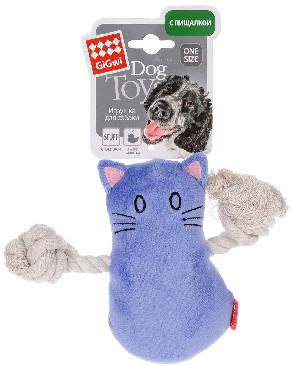 Игрушка для собак GiGwi Кот, с пищалкой, длина 14 см. 7503475034 Игрушка для собак GiGwi Кот, с пищалкой, длина 14 см. 7503475034Игрушка для собак GiGwi Кот выполнена из текстиля и дополнена набивкой. Игрушка подходит для активной игры. Материал не ранит зубы. Игрушка оснащена пищалкой.