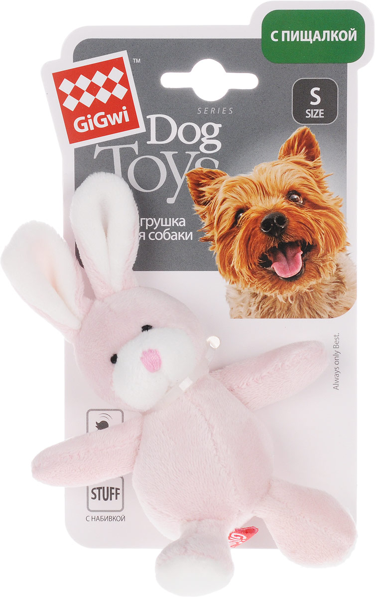 Игрушка для собак GiGwi Заяц, с пищалкой, длина 14,5 см75119 Игрушка для собак GiGwi Заяц, с пищалкой, длина 14,5 см75119Игрушка для собак GiGwi Заяц набивкой и дополнена текстильным покрытием. Игрушка подходит для активной игры. Прочный, неабразивный, нетоксичный материал не ранит зубы. Игрушка оснащена пищалкой.