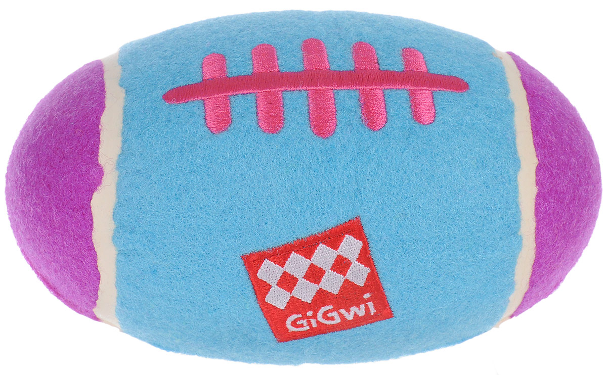 Игрушка для собак GiGwi Большой регби - мяч, с пищалкой, 17 х 10 х 10 см75272 Игрушка для собак GiGwi Большой регби - мяч, с пищалкой, 17 х 10 х 10 см75272Игрушка GiGwi Большой регби - мяч выполнена из высококачественной синтетической резины в виде мяча для регби и покрыта настоящим теннисным фетром. Пищалка спрятана таким образом, чтобы собака не могла вынуть ее. Такая игрушка прекрасно отскакивает от земли. Размеры игрушки: 17 х 10 х 10 см.