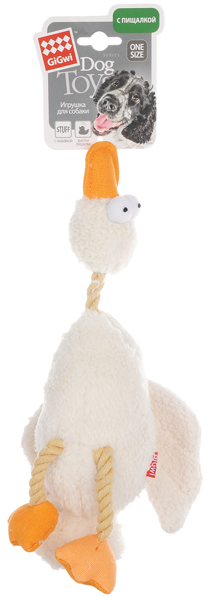 Игрушка для собак GiGwi Утка, с пищалкой, длина 31 см. 7503775037 Игрушка для собак GiGwi Утка, с пищалкой, длина 31 см. 7503775037Игрушка для собак GiGwi Утка выполнена из текстиля и дополнена набивкой. Игрушка подходит для активной игры. Материал не ранит зубы. Игрушка оснащена пищалкой.