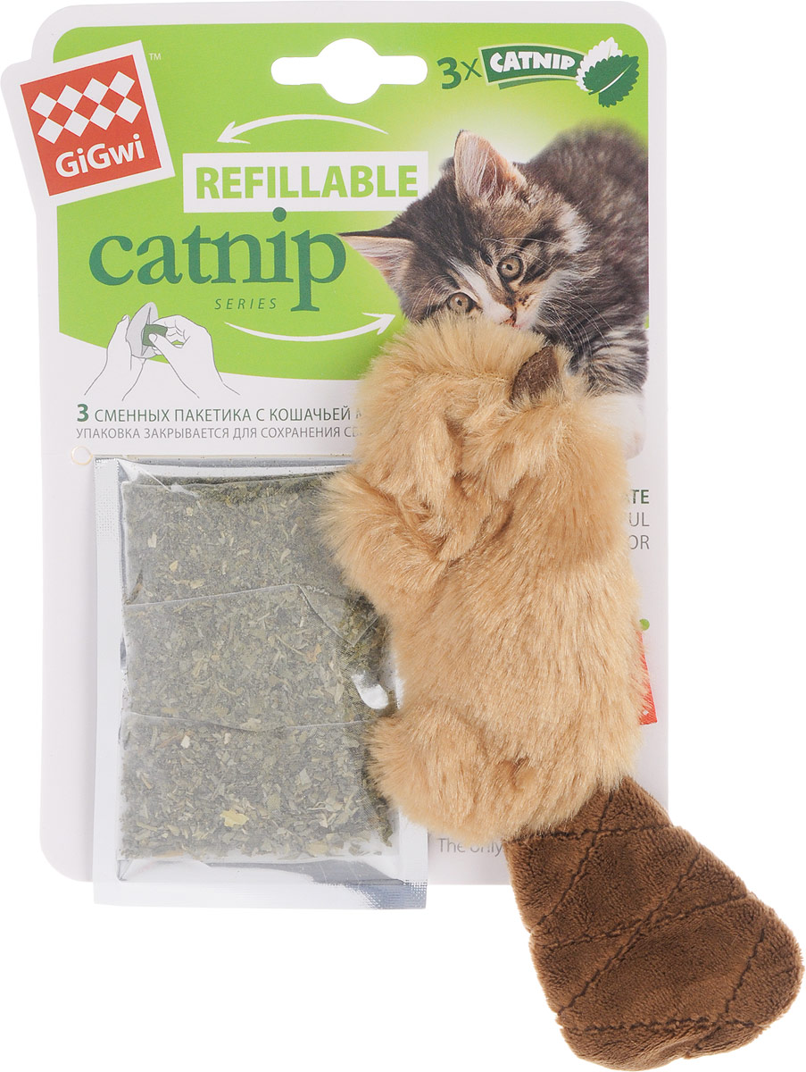 Игрушка для кошек GiGwi Бобер, с кошачьей мятой, длина 16 см75301 Игрушка для кошек GiGwi Бобер, с кошачьей мятой, длина 16 см75301Мягкая игрушка GiGwi Бобер изготовлена из текстиля. Играя с этой забавной игрушкой, маленькие котята развиваются физически, а взрослые кошки и коты поддерживают свой мышечный тонус. Изделие выполнено в виде бобра. В качестве наполнителя выступает кошачья мята. Кошачья мята - растение, запах которого делает кошку более игривой и любопытной. С помощью этого средства кошка легче перенесет путешествие на автомобиле, посещение ветеринарного врача, переезд на новую квартиру. Размеры игрушки: 16 х 2 х 4 см.