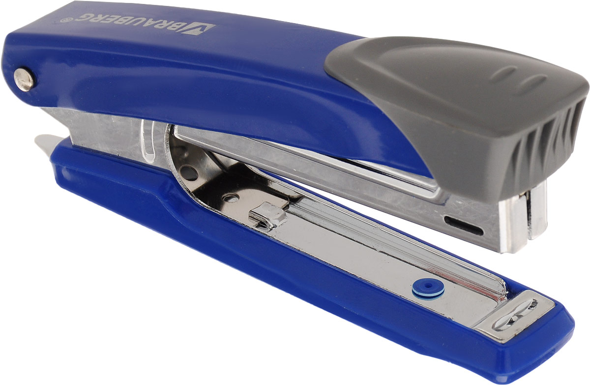 Brauberg Степлер Partner цвет синий №10222522_синий Brauberg Степлер Partner цвет синий №10222522_синийСтеплер предназначен для скрепления бумаги скобами №10. Вмещает 100 скоб. Скрепляет 12 листов, глубина сшивания - 60 мм. Такой степлер обеспечит качественное скрепление документов.