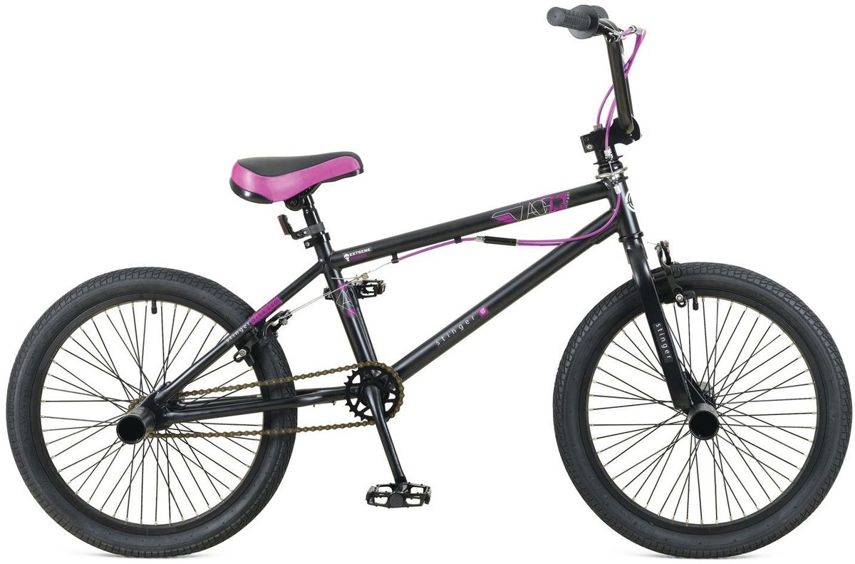 Велосипед Stinger BMX Ace, цвет: черный, 2020BMX.ACE.10BK5 Велосипед Stinger BMX Ace, цвет: черный, 2020BMX.ACE.10BK5BMX ACE – это велосипед предназначенный для выполнения трюков. Его заниженная рама на основе прочной стали и жесткая вилка формируют надежную конструкцию для катания в различных стилях: стрит, парк, флетленд и других. Данная модель оснащена гироротором, благодаря которому, можно осуществлять поворот руля на 360 и более градусов, и надежными тормозами V-brake. BMX ACE отличается своей долговечностью, простотой в обслуживании и универсальностью.