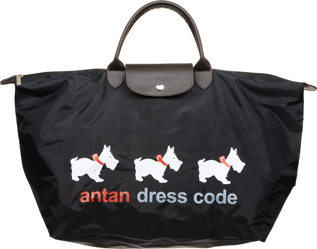 Сумка женская Antan, цвет: черный. 175175 Променад/коричневый Сумка женская Antan, цвет: черный. 175175 Променад/коричневыйВместительная сумка Antan выполнена из плотного непромокаемого материала и оформлена принтом. Сумка имеет одно отделение, закрывающееся на застежку-молнию и сверху при помощи клапана на кнопку. Внутри - открытый накладной кармашек. Сумка оснащена двумя ручками, выполненными из искусственной кожи. Фурнитура - серебристого цвета. Сумка в сложенном виде имеет компактный размер, позволяющий носить ее в дамской сумочке на случай шоппинга, или использовать ее для похода в спортзал. Сумка - это стильный аксессуар, который подчеркнет вашу индивидуальность и сделает ваш образ завершенным. Характеристики: Размер сумки в сложенном виде: 25 см х 12 см х 4,5 см.