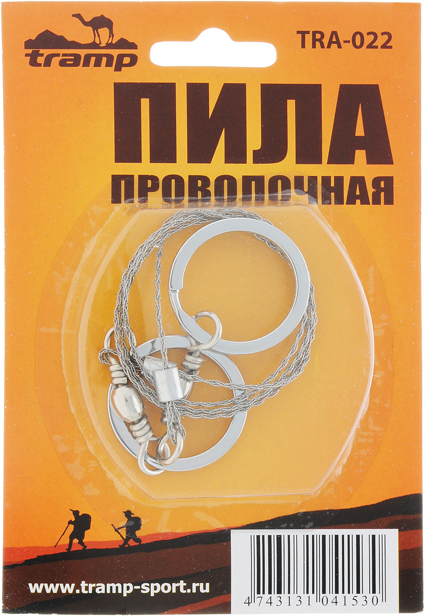 Пила проволочная Tramp, цвет: серый. TRA-022TRA-022 Пила проволочная Tramp, цвет: серый. TRA-022TRA-022Проволочная пила Tramp, изготовленная из прочной стальной нержавеющей проволоки, с легкостью справляется с деревьями диаметром до 14 см. Очень компактна, помещается в нагрудном кармане. Изделие с легкостью заменит вам обычную двуручную пилу.