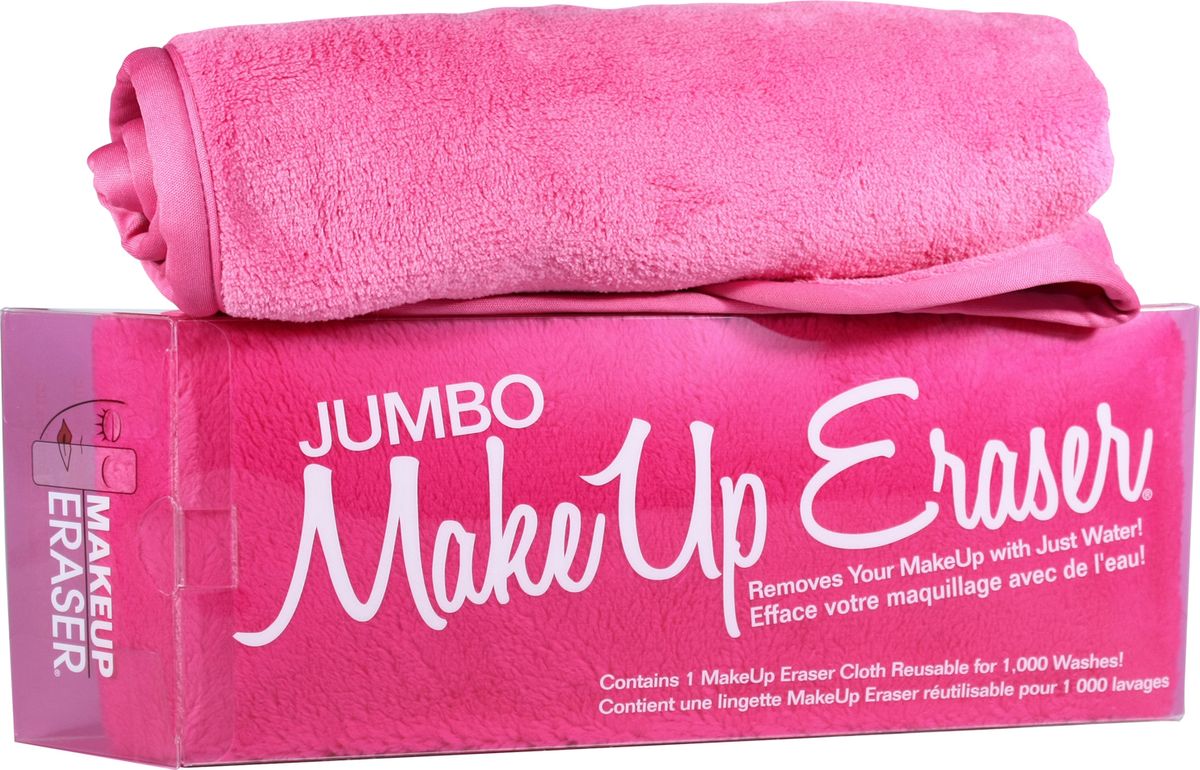 MakeUp Eraser полотенце для снятия макияжа экстрабольшое006111 MakeUp Eraser полотенце для снятия макияжа экстрабольшое006111Makeup Eraser JUMBO (розовая) уникальная салфетка, которая с невероятной легкостью снимает макияж, аккуратно очищая кожу лица абсолютно естественным образом. Салфетка воздействует без применения привычных средств для удаления декоративной косметики или умывания, значительно упрощает повседневный ритуал ухода и очищения, делает его приятным и легким. Секрет магических свойств салфетки Makeup Eraser заключается в особом переплетении полиэстеровых нитей. При производстве изделия поверхность ткани не подвергается никакой химической обработке, что гарантирует ее гипоаллергенность и безопасность применения, а для того, чтобы начать процедуру использования салфетки, достаточно просто хорошо смочить ее в чистой теплой воде. Салфетку Makeup Eraser можно с успехом применять для любого типа кожи, в том числе очень чувствительной, ее мягкое воздействие не вызывает раздражений или покраснений, высокий уровень качества ткани гарантирует длительное использование салфетки, а ее великолепные...