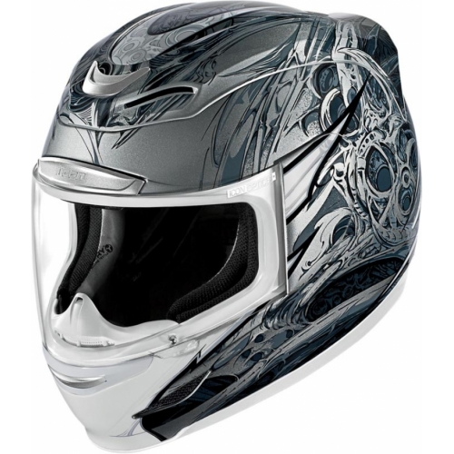 Мотошлем Icon Airmada Sportbike SB1, цвет: серый металлик. 0101. Размер XS0101-6041 Мотошлем Icon Airmada Sportbike SB1, цвет: серый металлик. 0101. Размер XS0101-6041Отличное сочетание функциональности и стиля. Этот шлем прекрасно подойдет как для городской езды, так и для спортивных заездов на треке. За основу взят литойполикарбонатный корпус. С точки зрения аэродинамики, посадки, вентиляции и комфорта – это совершенно новая модель шлема. Вентиляция так же была улучшена. Теперь у нас 7 каналов для впуска свежего воздуха, и 6 портов для выпуска. Как и в предыдущих моделях, мы имеем каналы в ротовой области, а так же два боковых порта, которые регулируются в нескольких положениях с внутренней стороны шлема. Выше имеется десятимиллиметровый двойной канал, который, как и прежде удобно контролировать – в закрытом или открытом положении. И одна из новинок находится поблизости – двойной регулировочный порт, который в дополнение ко всем предыдущим, направляет потоки свежего непосредственно на лобную часть водителя. Соответственно, горячий воздух выходит через задние порты - два сверху, два по бокам и два с нижней стороны. Еще одним нововведением является...