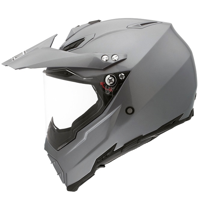 Мотошлем AGV AX-8 Dual EVO, цвет: серый металлик. 7611A4C0. Размер XL7611A4C0-003-XL Мотошлем AGV AX-8 Dual EVO, цвет: серый металлик. 7611A4C0. Размер XL7611A4C0-003-XLAGV AX-8 Dual Evo – мотошлем, который можно отнести к универсальным кроссовым моделям. Используется преимущественно для эндуро и мотарда, но подойдет и для мотокросса или городской езды. Строгий, стремительный дизайн в цвете титановый серый, высокие показатели прочности и комфорта обеспечили популярность этой модели среди многих спортсменов и любителей езды по бездорожью.