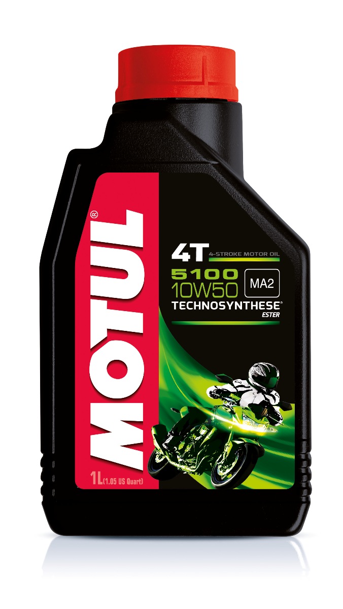 Масло моторное Motul 5100 4T, синтетическое, 10W-50, 1 л104074 Масло моторное Motul 5100 4T, синтетическое, 10W-50, 1 л104074Моторное масло для 4-х тактных мотоциклов. Создано по технологии сложных эфиров (эстеров), Technosynthese . Улучшенная стойкость масляной пленки обеспечивает защиту двигателя и коробки переключения передач, а также плавное переключение. Устойчивость при высоких температурах. Соответствует требованиям Jaso Ma2, что обеспечивает четкость работы сцепления в масляной ванне. Совместимо с системами нейтрализации отработавших газов. API Стандарты: API SG/SH/SJ/SL/SM JASO Стандарты: JASO MA2 M033MOT113