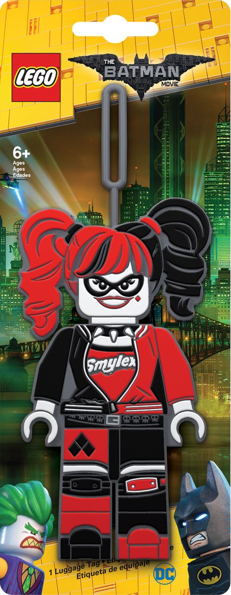 Бирка для багажа LEGO Batman Movie Harley Quinn. 5175451754 Бирка для багажа LEGO Batman Movie Harley Quinn. 5175451754Силиконовая бирка надежно крепится к багажу с помощью петли. Яркий и неповторимый дизайн сразу же привлечет внимание, и вы легко отыщите свой чемодан на транспортной ленте. Запишите свои контактные данные на обратной стороне бирки и можете не бояться, что ваш чемодан потеряется, ведь теперь работники аэропорта точно будут знать его хозяина.