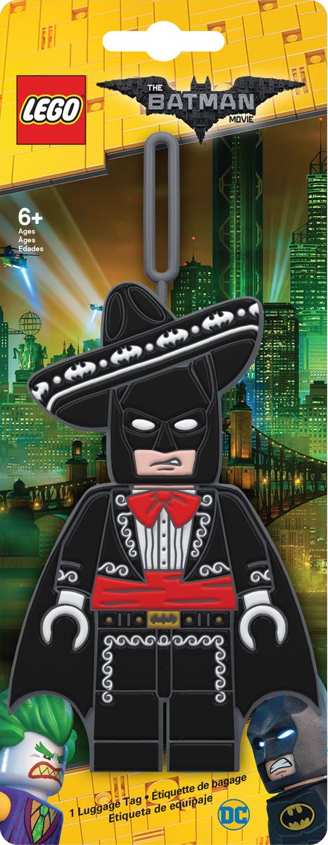 Бирка для багажа LEGO Batman Movie Mariachi Batman. 5175651756 Бирка для багажа LEGO Batman Movie Mariachi Batman. 5175651756Силиконовая бирка надежно крепится к багажу с помощью петли. Яркий и неповторимый дизайн сразу же привлечет внимание, и вы легко отыщите свой чемодан на транспортной ленте. Запишите свои контактные данные на обратной стороне бирки и можете не бояться, что ваш чемодан потеряется, ведь теперь работники аэропорта точно будут знать его хозяина.