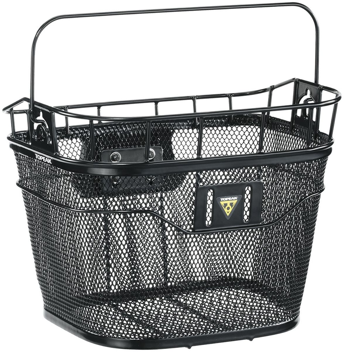 Велокорзина TOPEAK Basket Front w/E-bike Compatible Fixer, крепление подходит для электровелосипеда, цвет: черныйTB2011-B Велокорзина TOPEAK Basket Front w/E-bike Compatible Fixer, крепление подходит для электровелосипеда, цвет: черныйTB2011-Bниверсальная корзина с креплением на руль велосипеда. Совместима с электровелосипедами, где установлено головное устройство. Новое крепление QuickClick позволяет легко устанавливать и снимать корзину. Максимальная загрузка: 5 кг. Вес корзины: 1370 г. Материал: сталь со специальным покрытием. Два варианта расцветки: черный, или белый.
