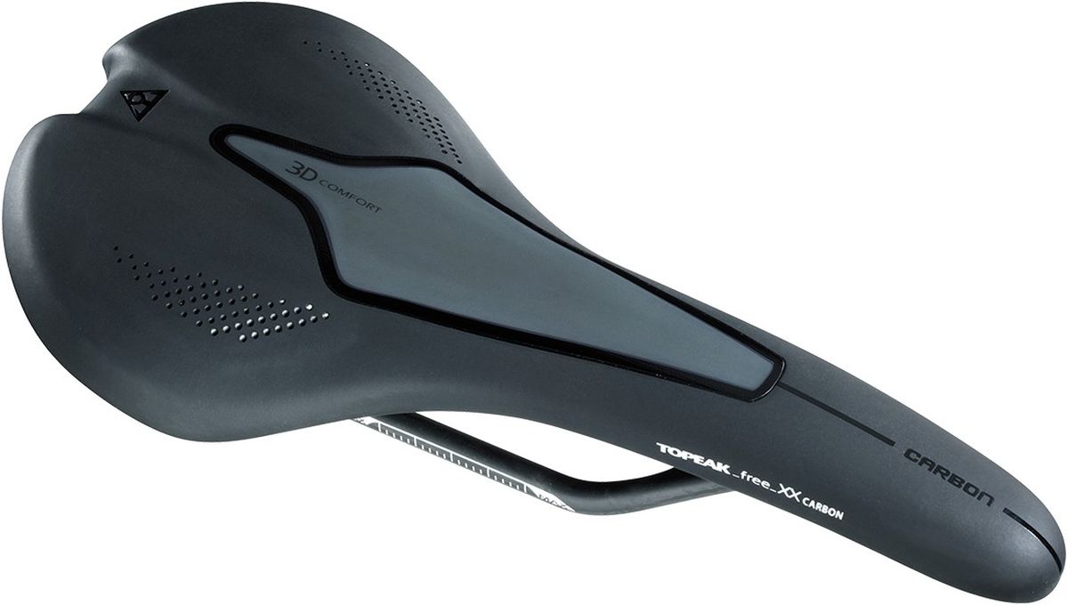 Седло велосипедное TOPEAK Free_XX Carbon, с карбоновыми элементами, цвет: черныйTS-XXCB01B Седло велосипедное TOPEAK Free_XX Carbon, с карбоновыми элементами, цвет: черныйTS-XXCB01BВысокотехнологичное супер легкое седло для спортсменов. Free_XX предназначено для легких и эффективных байков, где важна каждая деталь. Технология 3D Comfort позволяет эффективно распределять давление, сохраняя оптимальный уровень комфорта, а специальная технология Zero Side Wall уменьшает избыточное трение при интенсивном педалировании. Каркас и рамки седла выполнены из высокопрочного композита. Вес: 204 г.