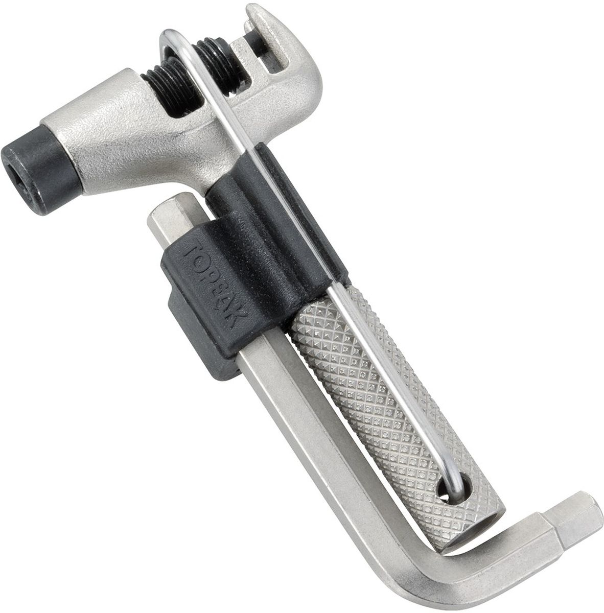 Выжимка с шестигранником TOPEAK Super Chian ToolTT1302 Выжимка с шестигранником TOPEAK Super Chian ToolTT1302Высококачественная выжимка цепи для одинарных и многоскоростных цепей до 12 скоростей. Не подходит для Campagnolo 11. Содержит 5 и 6 мм торцовые ключи и цепной крюк.