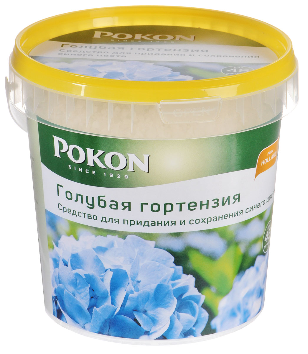 Средство для придания и сохранения синего цвета Pokon Голубая гортензия, 900 г7582811168/S343168В Средство для придания и сохранения синего цвета Pokon Голубая гортензия, 900 г7582811168/S343168ВСо временем голубые гортензии утрачивают свой цвет и становятся розовыми, если они растут в почве, бедной солями алюминия. У этой проблемы есть решение. Средство Pokon быстро возвращает соцветиям голубой гортензии яркий и насыщенный цвет. Инструкция по применению: - Отмерьте нужное количество мерной крышечкой (15-20 г на 1 растение, в зависимости от размера). - Растворите средство в воде для полива (10 г на 1 л воды). - Полейте растения. - Не применяйте при температуре воздуха выше +15°С. - Используйте с июля по сентябрь. Состав: на основе сульфата алюминия - Al2(SO4)3. Средство по уходу за растениями соответствует нормам ЕС. Товар сертифицирован.