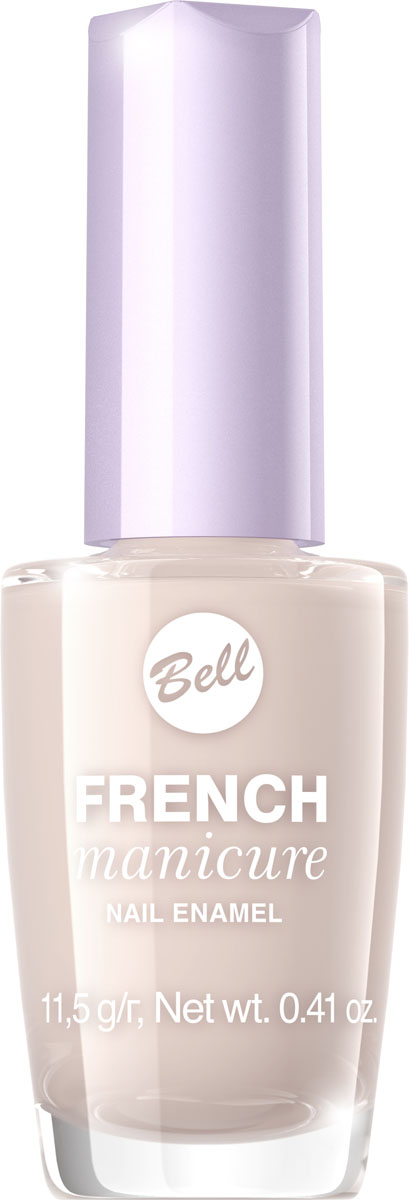Bell Лак Для Ногтей Устойчивый Гипоаллергенный French Manicure Nail Тон 12BlfrFR012 Bell Лак Для Ногтей Устойчивый Гипоаллергенный French Manicure Nail Тон 12BlfrFR012Натуральный элегантный маникюр! French manicure от Bell - это наиболее простой и эффективный способ создания настоящего французского маникюра. Новейшая коллекция включает 12 деликатных оттенков: 6 из них обогащены серебристыми искорками, другие 5 придают ногтям матовый блеск.