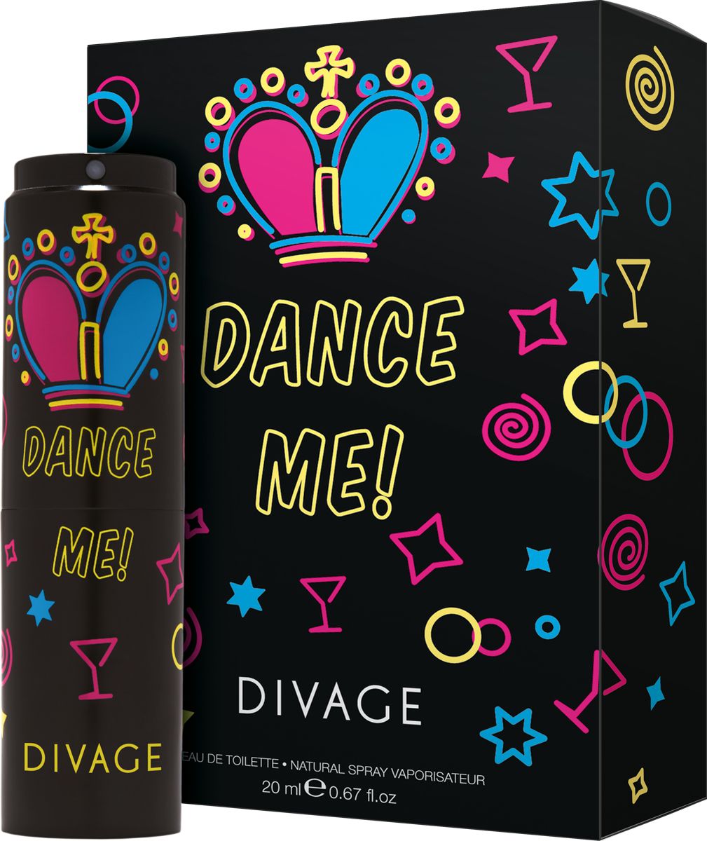 Divage Туалетная Вода - Товар Dance me, 20 млDVEDT007 Divage Туалетная Вода - Товар Dance me, 20 млDVEDT007Завораживающий, обжигающий и соблазнительный аромат. Не просто аромат, стиль жизни. Утонченно сексуальный, романтичный и провокационный. Раскрывается нотками освежающего бергамота и сладкой груши в сочетании с манящим жасмином, притягательной ванилью и чувственным сандалом. Живи в танце! Флиртуй!