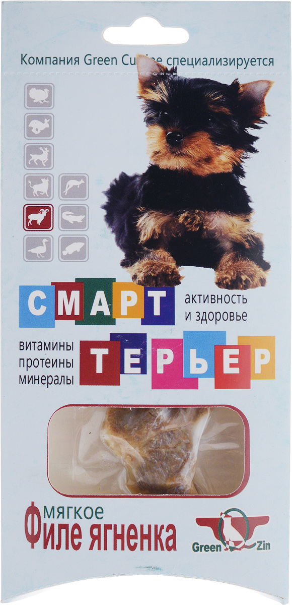 Лакомство для собак GreenQZin Смарттерьер, мягкое филе ягненка, 25 гLpST25p Лакомство для собак GreenQZin Смарттерьер, мягкое филе ягненка, 25 гLpST25pЛакомство GreenQZin Смарттерьер - это натуральный мясной деликатес, предназначенный в употребление специально для собак, особенно для привередливых и ценящих свой выбор особей. Лакомство GreenQZin Смарттерьер, приготовленное по особой технологии из цельного куска ягненка, не содержит консервантов, красителей и ГМО. В отличие от сухих кормов не вызывает запоры и мочекаменный закупор, легко переваривается в желудке собак без негативных последствий. Лакомство GreenQZin МякКошки - это идеальное решение для любой хозяйки, которая заботится о здоровье своего питомца. Товар сертифицирован.