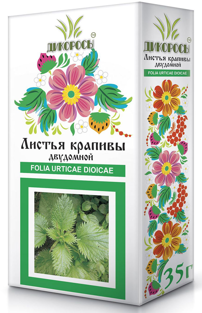 Дикоросы крапивы двудомной листья, 35 гКД_1029 Дикоросы крапивы двудомной листья, 35 гКД_1029Применяется как кровоочистительное и кровоостанавливающее средство при любых видах кровотечений (желедочно-кишечных, геморроидальных, печеночных, маточных, легочных), повышает содержание гемоглобина в крови, оказывает обезболивающее, противовирусное, антибактериальное, желчегонное, мочегонное, отхаркивающее, антисеитическое средство. Обладает общетонизирующим действием. Усиливает основной обмен веществ, способствует восстановлению регенерации клеток и ранозаживлению, используют при заболеваниях суставов и радикулите, стимулирует работу иммунной системы.