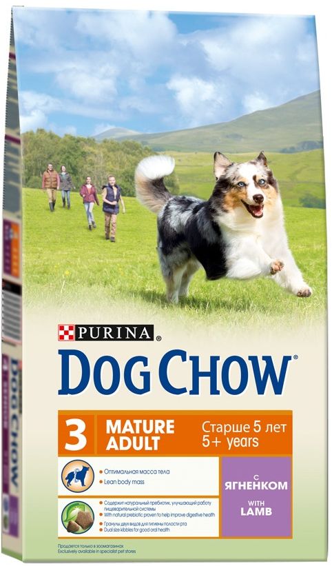 Корм сухой Dog Chow Mature Adult для взрослых собак старше 5 лет, с ягненком, 800 г60049 Корм сухой Dog Chow Mature Adult для взрослых собак старше 5 лет, с ягненком, 800 г60049В зрелом возрасте Вашей собаке время от времени хочется отдохнуть, но она по-прежнему любит выбираться из дома и исследовать мир. Благодаря специальному сочетанию белков, минеральных веществ и незаменимых кислот корм PURINA® DOG CHOW® для собак старшего возраста заботится о суставах Вашего питомца, делает его шерсть блестящей и дает много энергии для прогулок. МЕ/кг: витамин А: 18 200, витамин D3: 1 060, витамин Е: 85. Мг/кг: железо: 230; йод: 2,9; медь: 33; марганец: 17,5; цинк: 372; селен: 0,40. Белок: 23%, жир: 10%, сырая зола: 8%, сырая клетчатка: 3%.