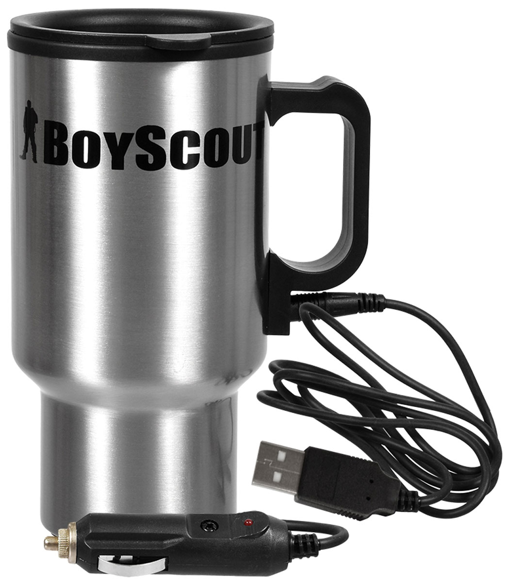 Термокружка Boyscout, автомобильная, 450 мл61049 Термокружка Boyscout, автомобильная, 450 мл61049Кружка подключается к прикуривателю в автомобиле.