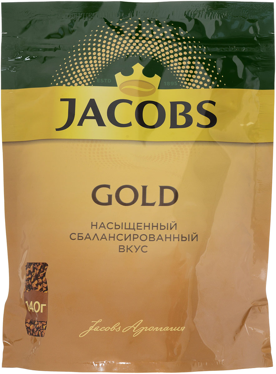 Jacobs Gold кофе растворимый, 140 г4252294 Jacobs Gold кофе растворимый, 140 г4252294Jacobs Gold - 100% натуральный кофе. Насладитесь чашечкой незабываемого Jacobs Gold! Этот кофе приготовлен из специально отобранных зерен мягкой обжарки с насыщенным сбалансированным вкусом и утонченным ароматом. Почувствуйте аромагию кофе Jacobs!